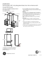 Preview for 1 page of GE ZIW30GNZII Dimensions And Installation Information