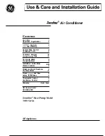 Preview for 1 page of GE Zoneline 3100 Series Use And Care And Installation Manual