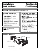 Preview for 12 page of GE Zoneline AZ58H12DAD Owner'S Manual And Installation Instructions