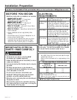 Preview for 7 page of GE Zoneline AZ91H09E E Series Owner'S Manual