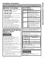 Preview for 17 page of GE Zoneline AZ95E Owner'S Manual And Installation Instructions