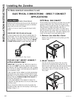 Предварительный просмотр 22 страницы GE Zoneline AZ95H09 Owner'S Manual And Installation Instructions