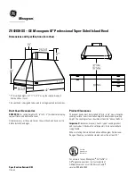 Предварительный просмотр 1 страницы GE ZX42DC10 Dimensions And Specifications