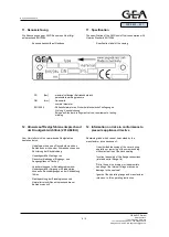 Preview for 8 page of GEA 283 Operating Instructions Manual