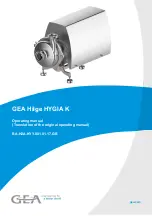 Предварительный просмотр 1 страницы GEA Hilge HYGIA K Operating Manual