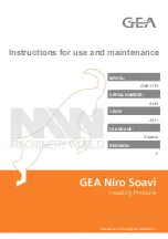 Preview for 1 page of GEA ONE 11TS Instructions For Use And Maintenance Manual