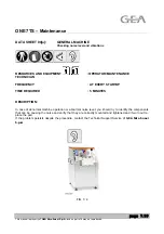 Предварительный просмотр 122 страницы GEA ONE 11TS Instructions For Use And Maintenance Manual