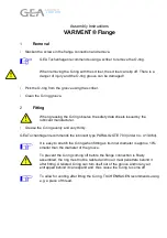 GEA VARIVENT Flange Assembly Instructions предпросмотр