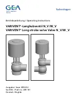 GEA VARIVENT N V Operating Instructions Manual preview