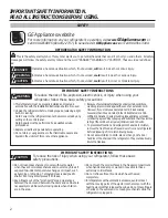 Preview for 2 page of GEAppliances 21 Owner'S Manual And Installation Instructions