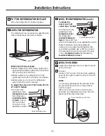 Preview for 25 page of GEAppliances 26 Owner'S Manual And Installation