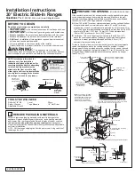 GEAppliances 30" Installation Instructions preview