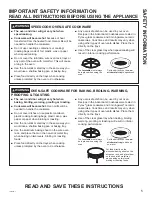 Preview for 5 page of GEAppliances ADVANTIUM PSB9100 Owner'S Manual