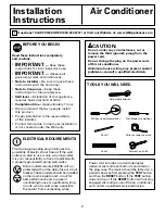 Предварительный просмотр 7 страницы GEAppliances AEH24 Owner'S Manual