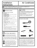 Preview for 7 page of GEAppliances AEW06 Owner'S Manual And Installation Instructions