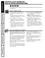 Preview for 2 page of GEAppliances AKL08 Owner'S Manual And Installation Instructions