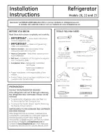 Preview for 16 page of GEAppliances Appliances 20 Owner'S Manual And Installation Instructions