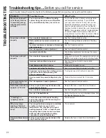 Preview for 22 page of GEAppliances CT9550 Owner'S Manual