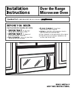 Предварительный просмотр 1 страницы GEAppliances cvm1599svc Installation Insrtuctions