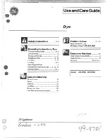 Preview for 1 page of GEAppliances DDE5100R Use And Care Manual