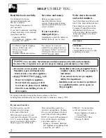 Preview for 2 page of GEAppliances DDE7900R Use And Care Manual