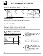 Preview for 6 page of GEAppliances DDE7900R Use And Care Manual