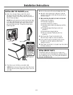 Preview for 19 page of GEAppliances GFW400 Owner'S Manual & Installation Instructions