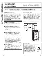 Предварительный просмотр 10 страницы GEAppliances GVS04 Owner'S Manual & Installation Instructions