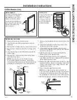 Preview for 11 page of GEAppliances GVS04 Owner'S Manual & Installation Instructions