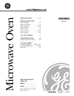 GEAppliances JE2160 Owner'S Manual preview