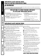 Preview for 2 page of GEAppliances JE2160 Owner'S Manual