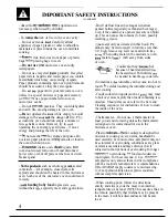 Preview for 4 page of GEAppliances JES83TW Use And Care & Cooking Manual