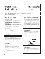 Preview for 8 page of GEAppliances MPE12FG Owner'S Manual And Installation Instructions