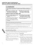 Preview for 2 page of GEAppliances PFDS450 Owner'S Manual & Installation Instructions