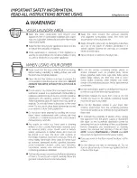 Preview for 3 page of GEAppliances PFDS450 Owner'S Manual & Installation Instructions