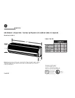 Preview for 1 page of GEAppliances Quiet-Aire AS1CD12AA0 Dimension Manual