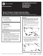 GEAppliances RAK7013 Installation Instructions предпросмотр