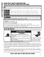 Preview for 2 page of GEAppliances RGB780DEH1WW Owner'S Manual