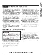 Preview for 5 page of GEAppliances RGB780DEH1WW Owner'S Manual