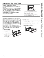 Предварительный просмотр 27 страницы GEAppliances Self-Cleaning Gas Duel Fuel Range Owner'S Manual