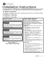 GEAppliances Universal II Installation Instructions Manual preview