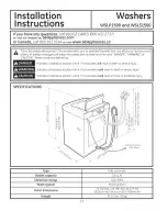 Preview for 12 page of GEAppliances WSLP1500 Owner'S Manual & Installation Instructions