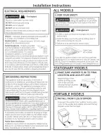 Preview for 14 page of GEAppliances WSLP1500 Owner'S Manual & Installation Instructions