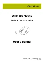 Preview for 1 page of Gear Head CM-163 User Manual