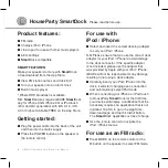 Предварительный просмотр 4 страницы Gear4 HouseParty SmartDock PG476 User Manual