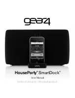 Gear4 HouseParty SmartDock User Manual предпросмотр