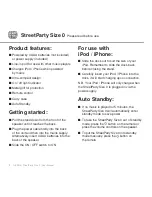 Preview for 6 page of Gear4 StreetParty Size 0 User Manual