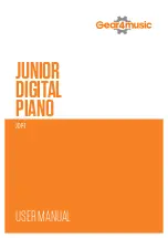 Gear4music Junior Digital Piano User Manual preview