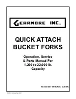 Gearmore 110 UNIV Operation, Service & Parts Manual preview