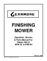 Предварительный просмотр 1 страницы Gearmore FM-60 Operation, Service & Parts Manual